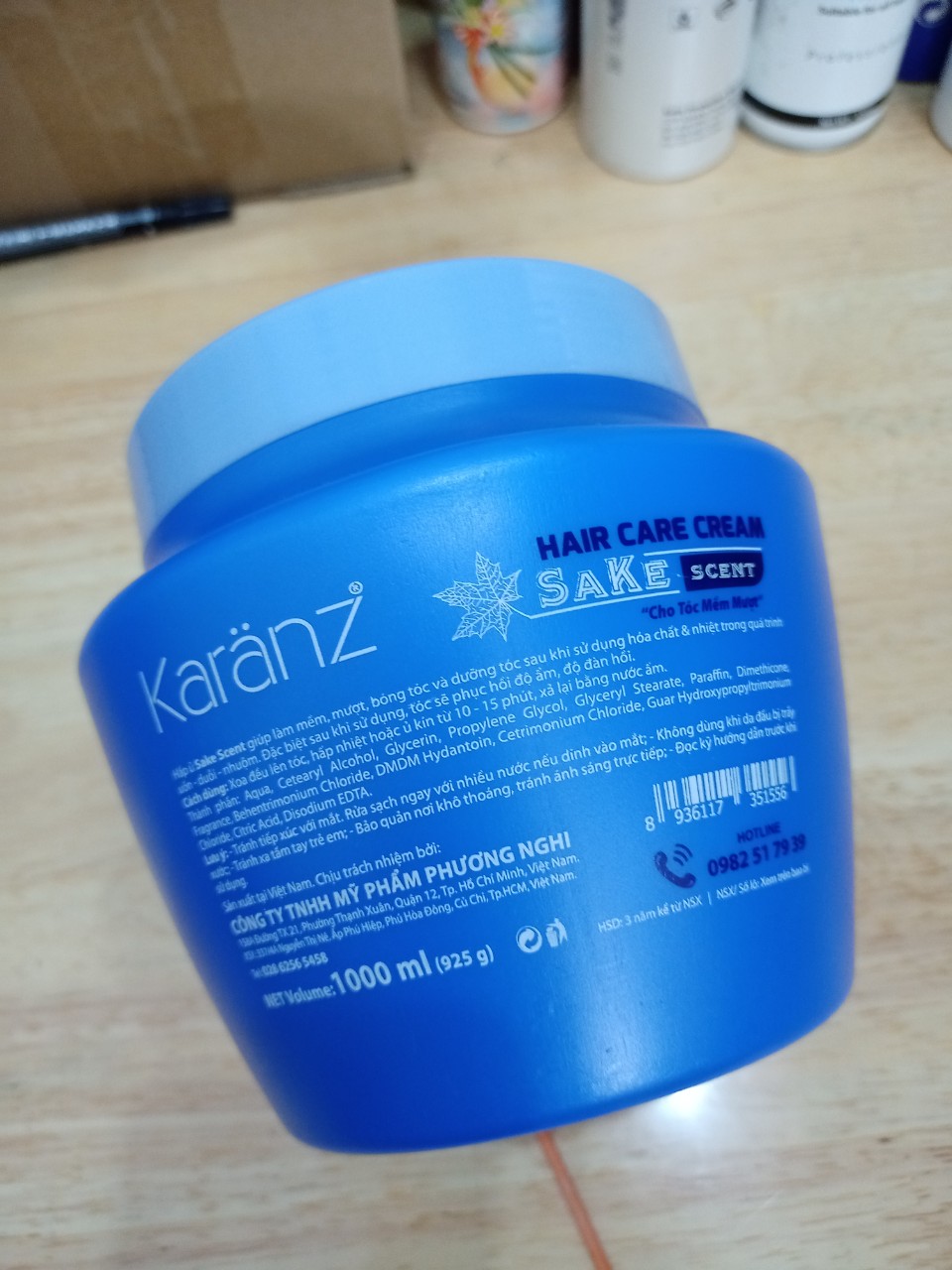 Dầu hấp tóc Karanz Sa.ke xanh dương