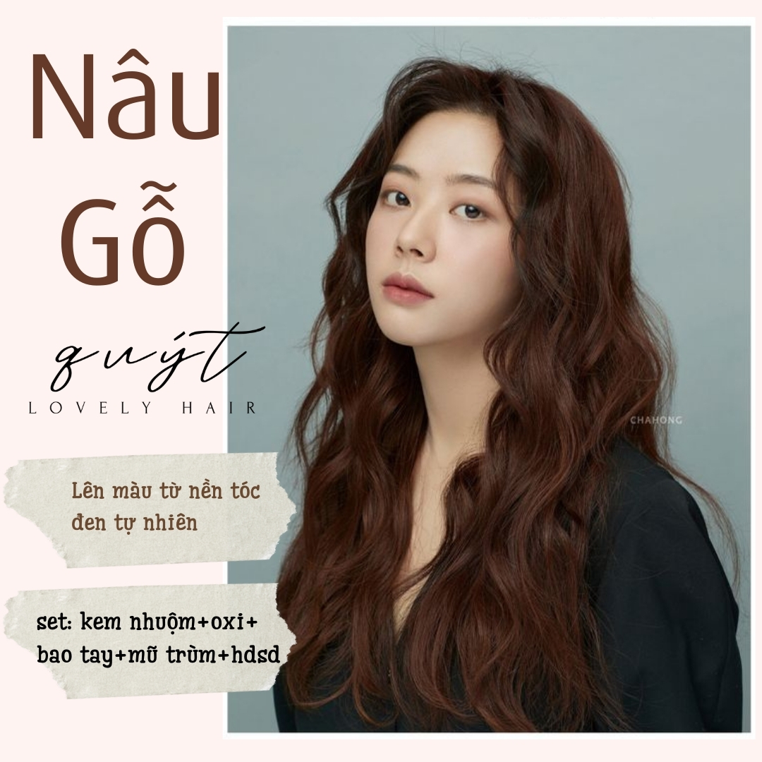 [HCM]THUỐC NHUỘM TÓC-NÂU GỖ-TẶNG OXY