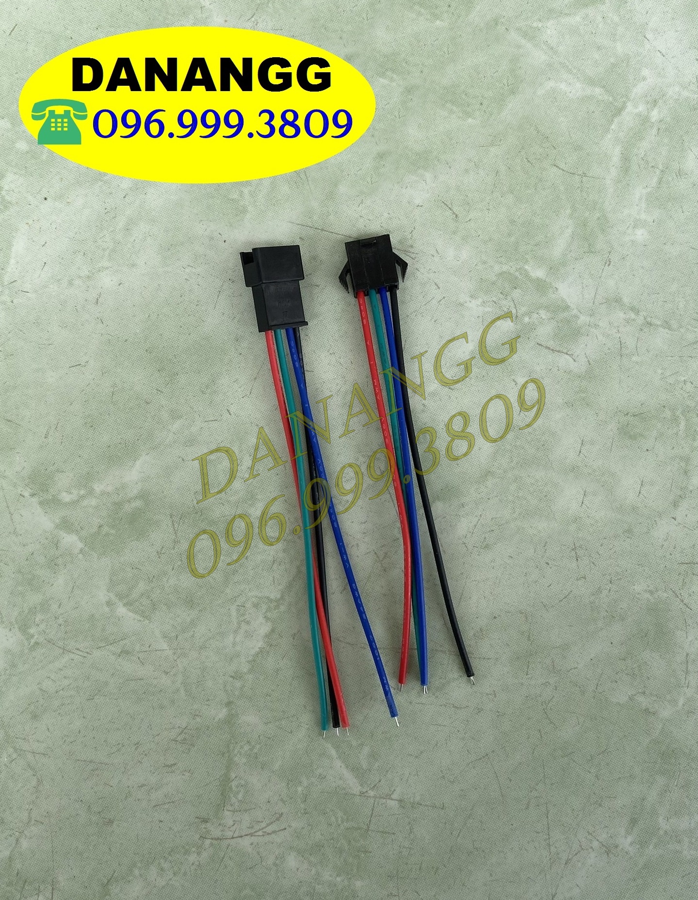 Rắc nối dây 4 chân dẹp chốt khóa đực cái