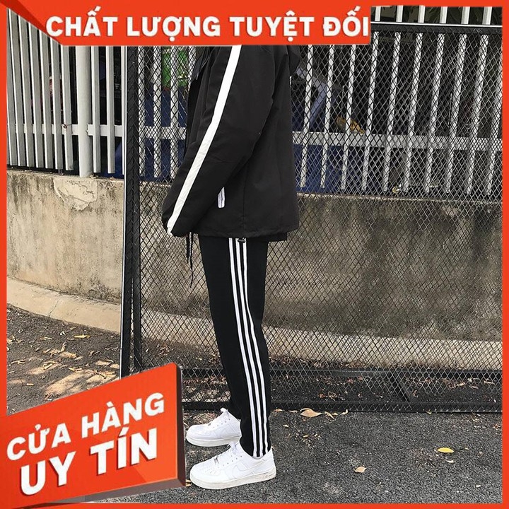 Quần thể dục, quần 3 sọc thun da cá. hàng VNXK