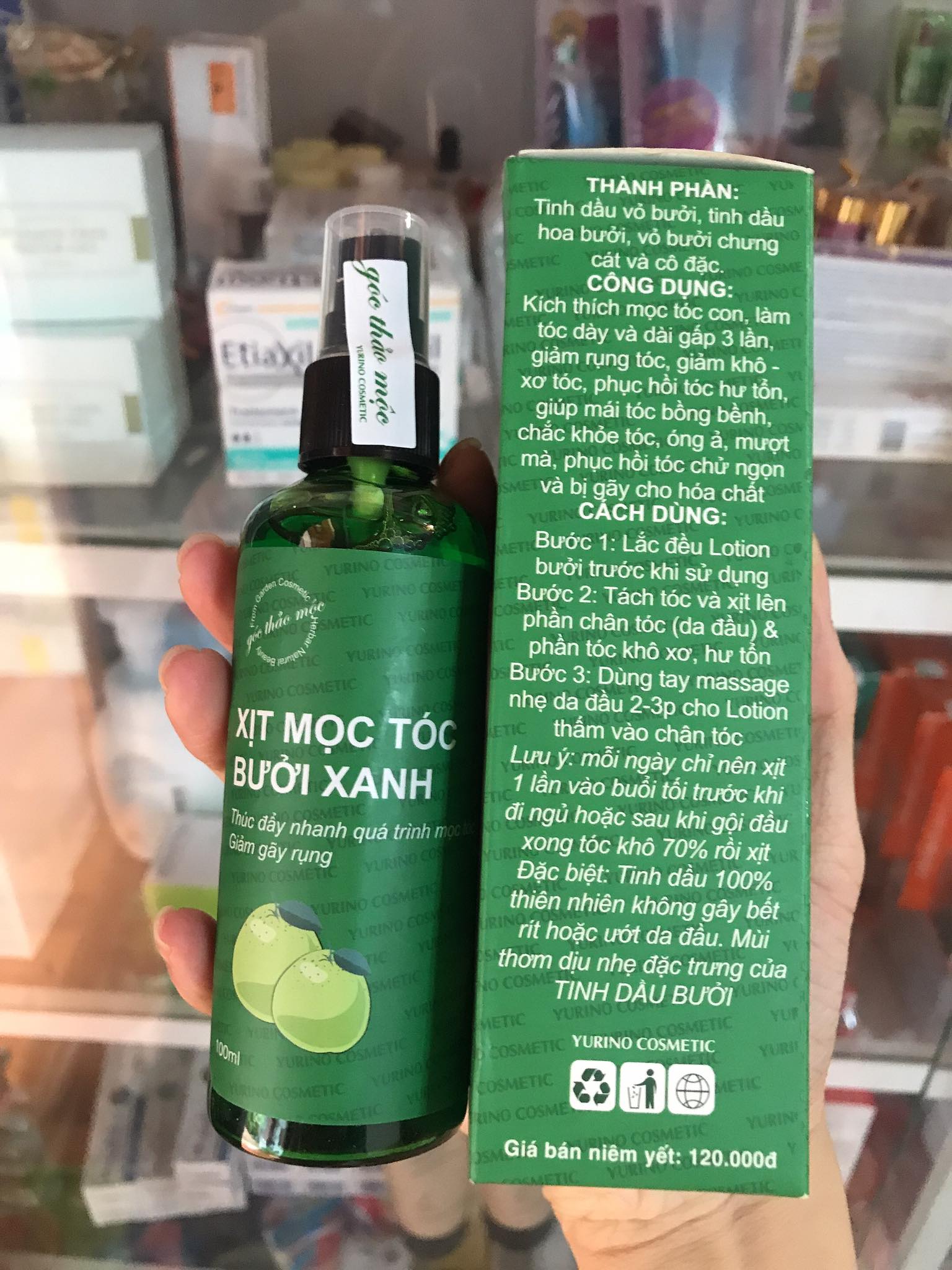 Xịt Mọc Tóc Bưởi Xanh Góc Thảo Mộc