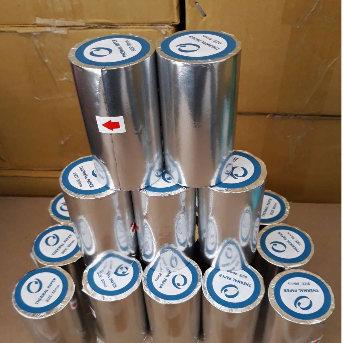 thùng 100 cuộn giấy in bill (in nhiệt) k80x45