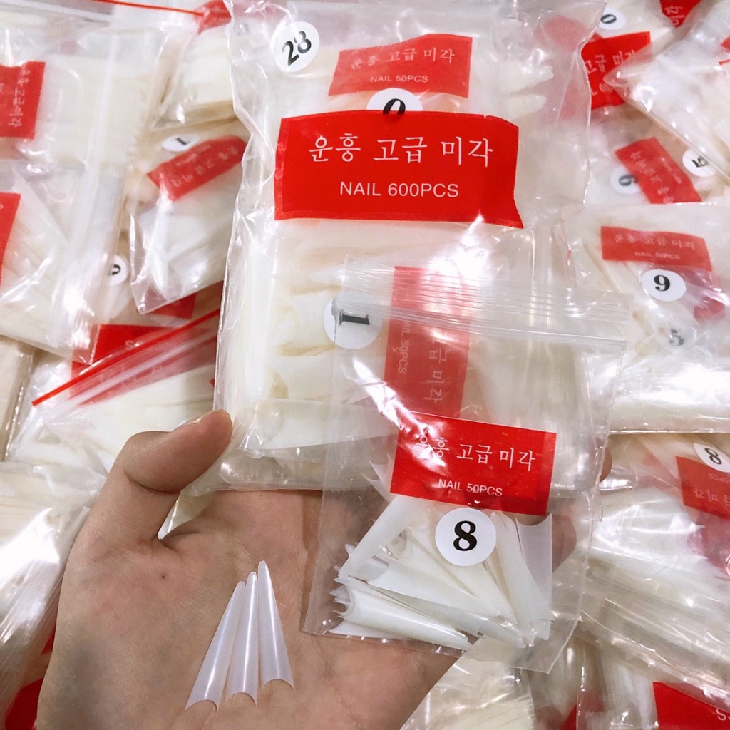 Móng úp chân Hàn Quốc, móng úp túi 500 cái