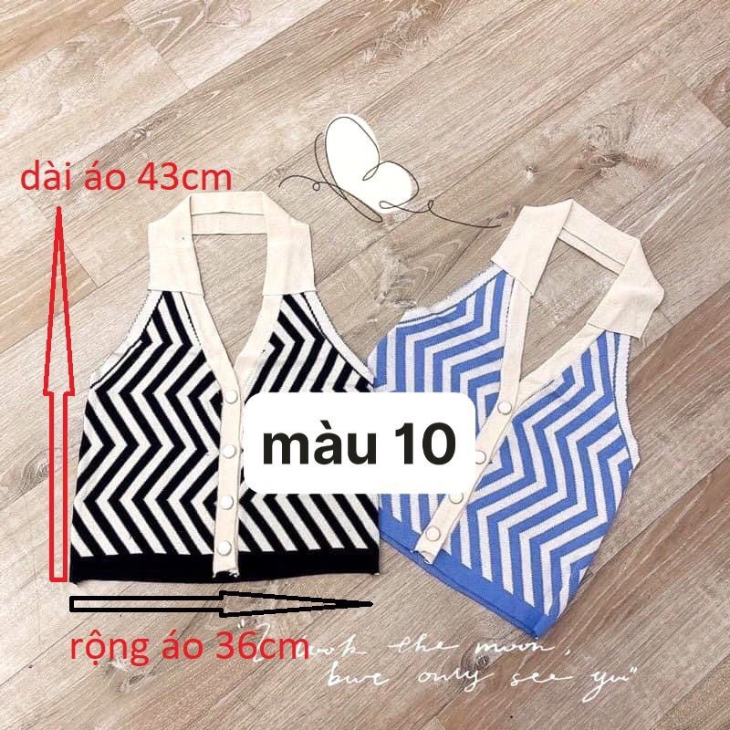 Áo yếm cổ bẻ croptop sexy (Đen, Xanh và Tím)