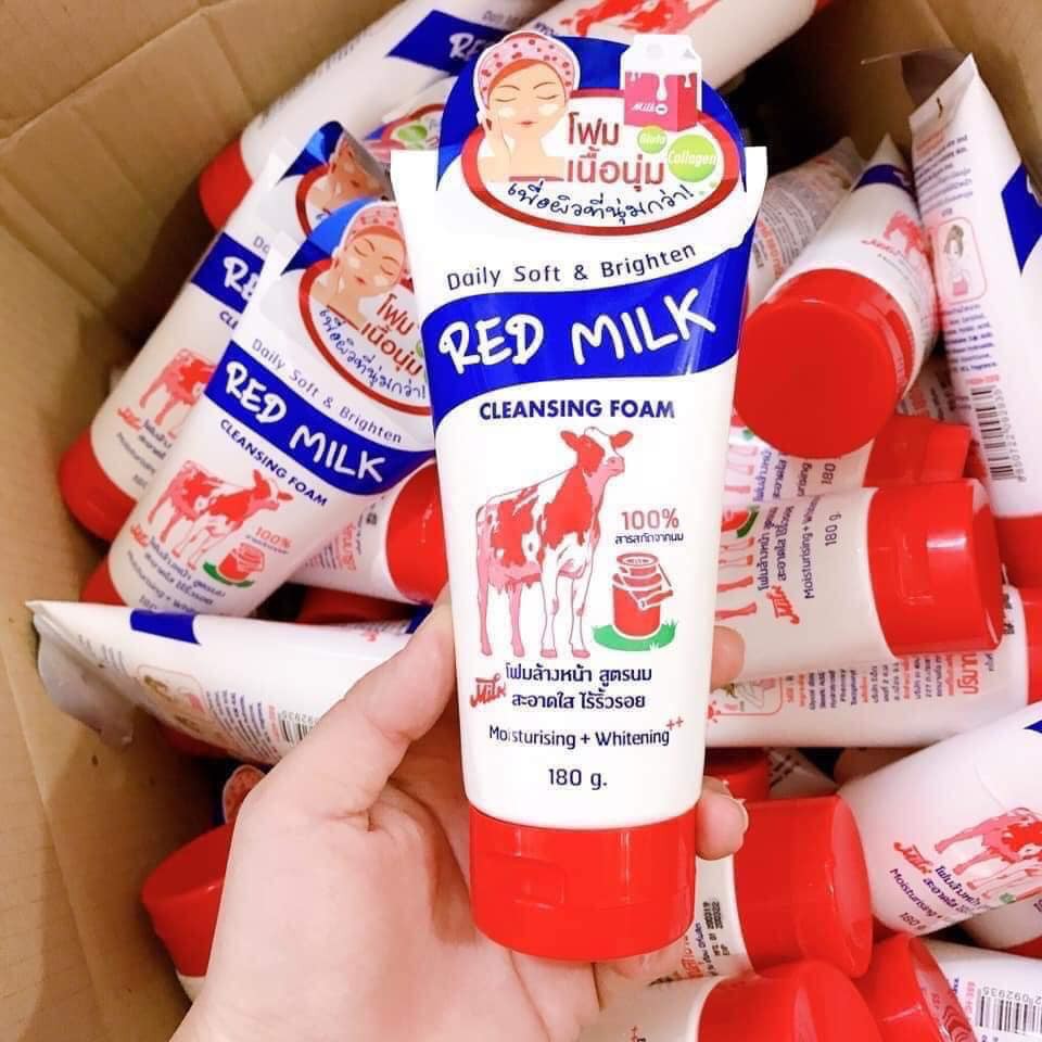 Sữa rửa mặt con bò đỏ Red milk Thái Lan