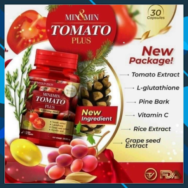 Viên uống trắng da cà chua Tomato Plus Thái Lan