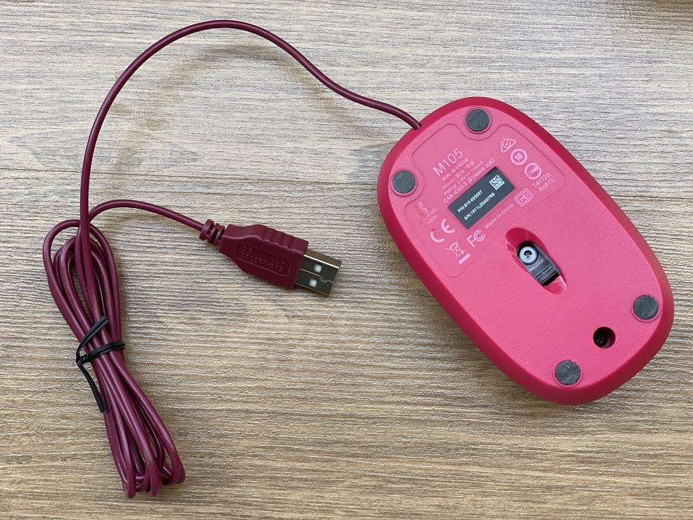 Chuột quang dây Logitech M105 - Pink