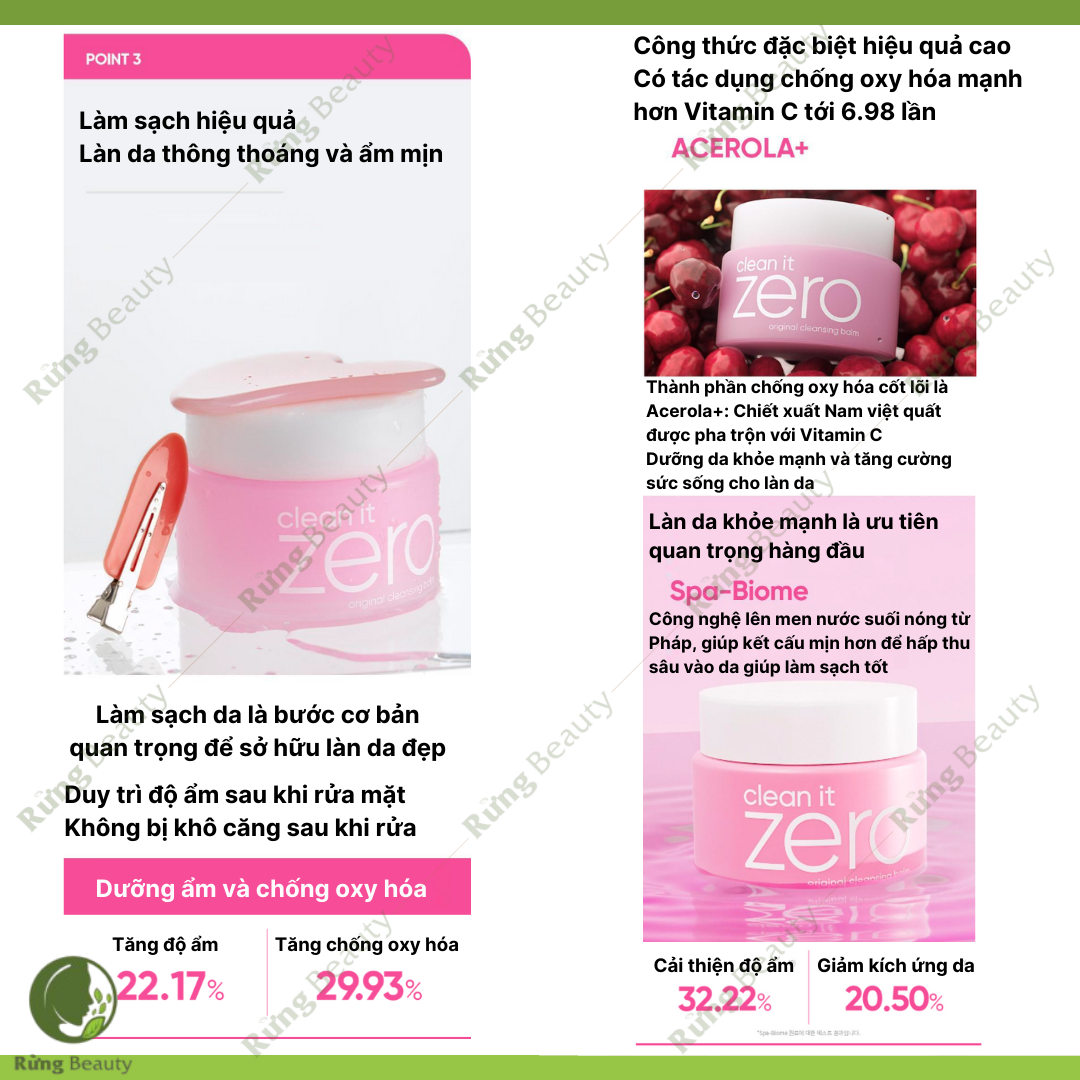 SÁP TẨY TRANG BANILA CO CLEAN IT ZERO #Cleansing_palm_original 100ML/180ML