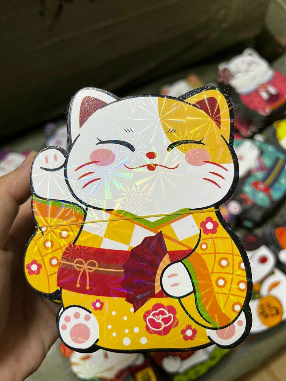 Combo 10 Bao Lì Xì Chibi Phản Quang - Bao lì xì hình mèo