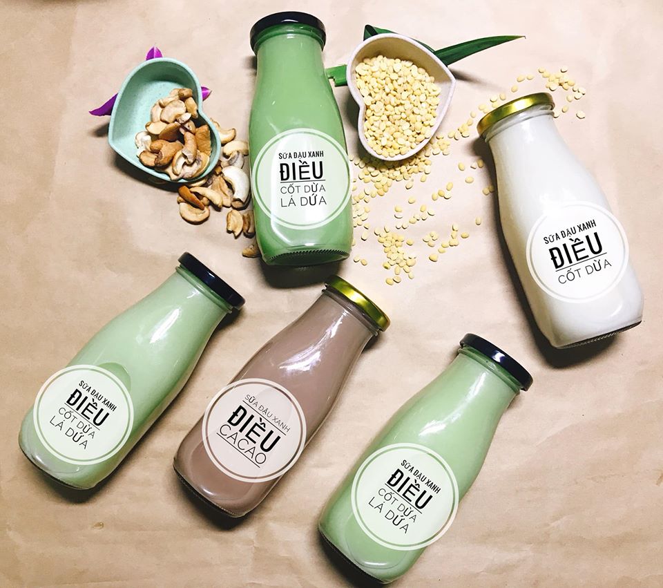 Chai thủy tinh đựng sữa hạt 310ml combo 6 chai