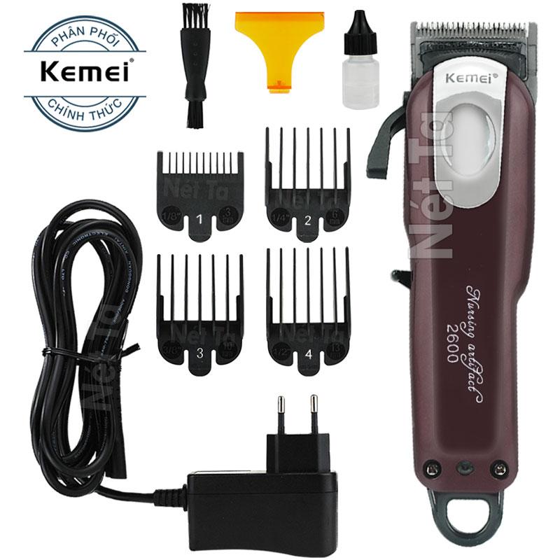 Tông đơ cắt tóc không dây chuyên nghiệp Kemei KM-2600