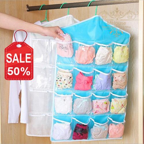 Bags. Wall Hanging Storage Bag. 16 Pockets Socks Bra Underwear Rack Hanger Storage Organizer
