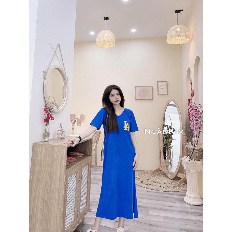 Váy suông - Đầm suông LA đan lưng dáng dài