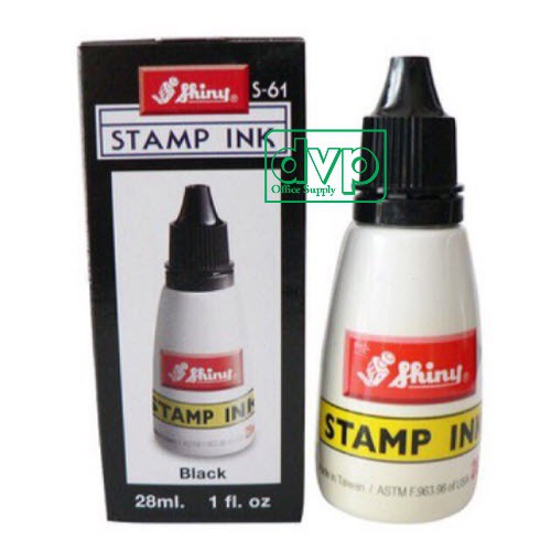 Mực châm con dấu Shiny -xanh- đỏ-đen
