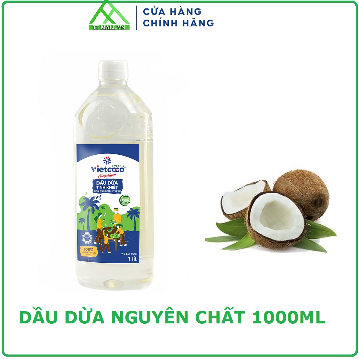 Dầu Dừa Vietcoco 1000ml - Dầu dừa nguyên chất