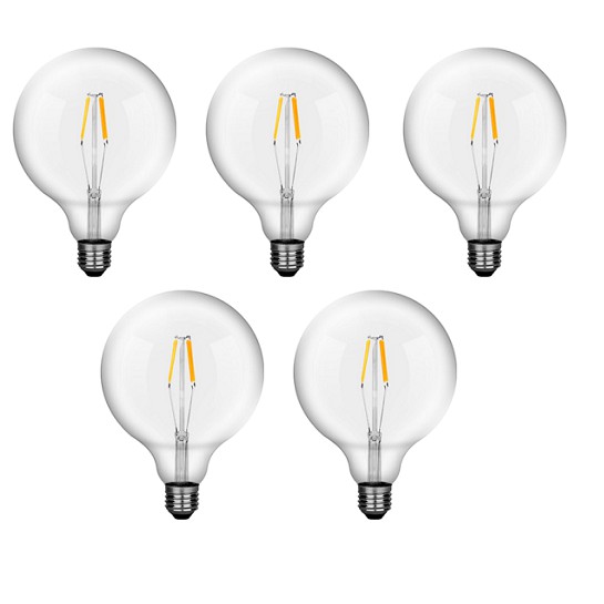 Bộ 5 bóng đèn led edison g125 8w đui e27