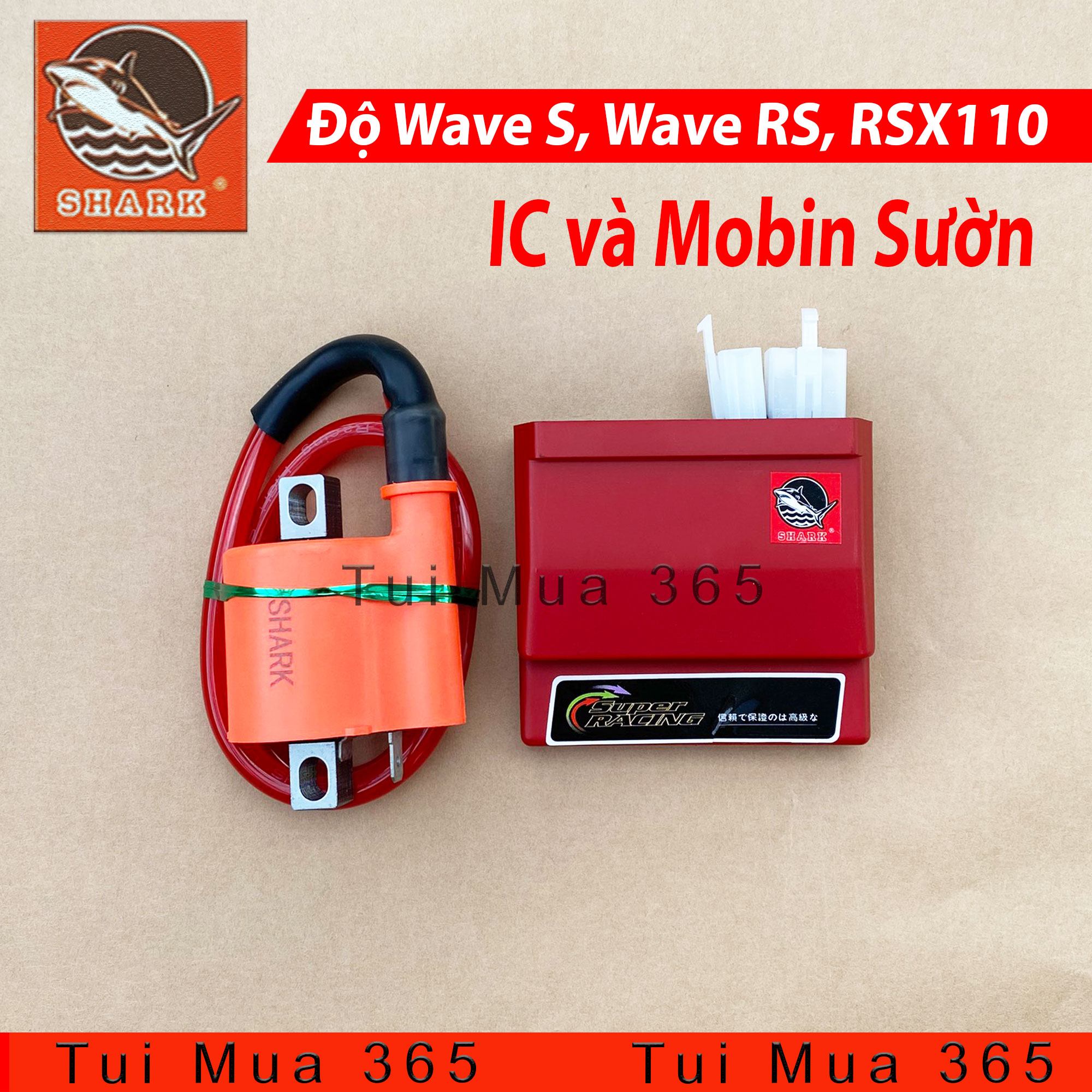 [HCM]Combo IC và Mobin Sườn Shark Mở Tua Honda Wave S110 RS110 RSX110