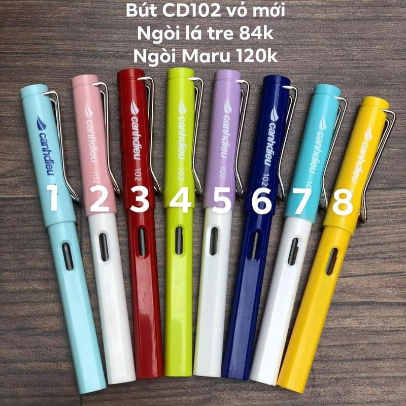 Bút máy ngòi kim tinh lá tre CD 102 (thanh đậm tốt)