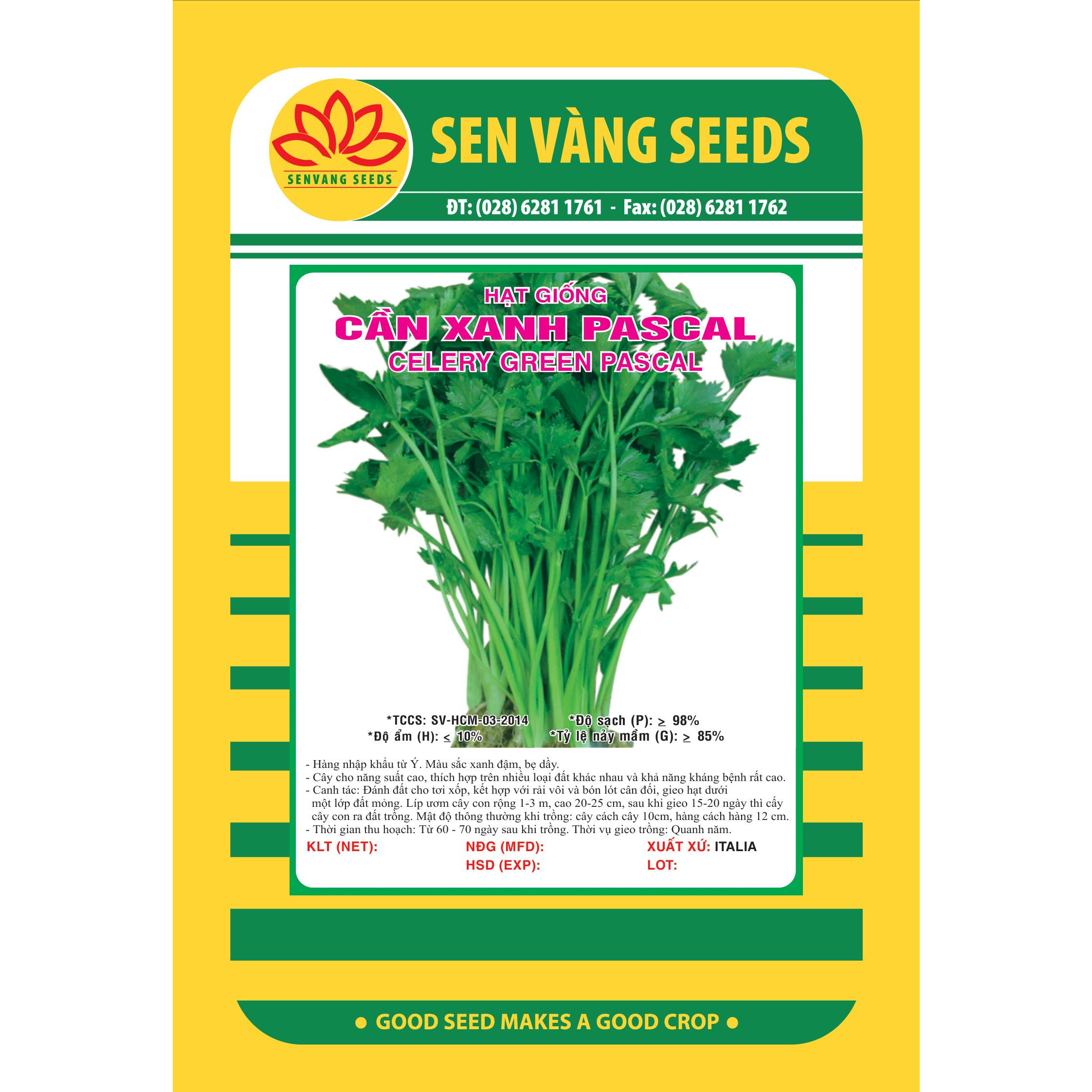 Hạt Giống Cần Xanh Pascal Gói 5gr - Sen Vàng Seeds