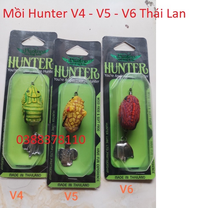 Mồi câu cá hunter v4 - v5 - v6 hàng chuẩn thái lan