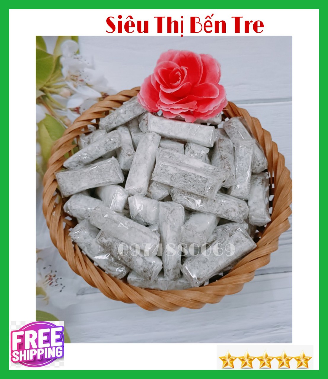 (FREESHIP) 1Kg Kẹo gừng dẻo phấn ( kẹo da trâu) ít ngọt