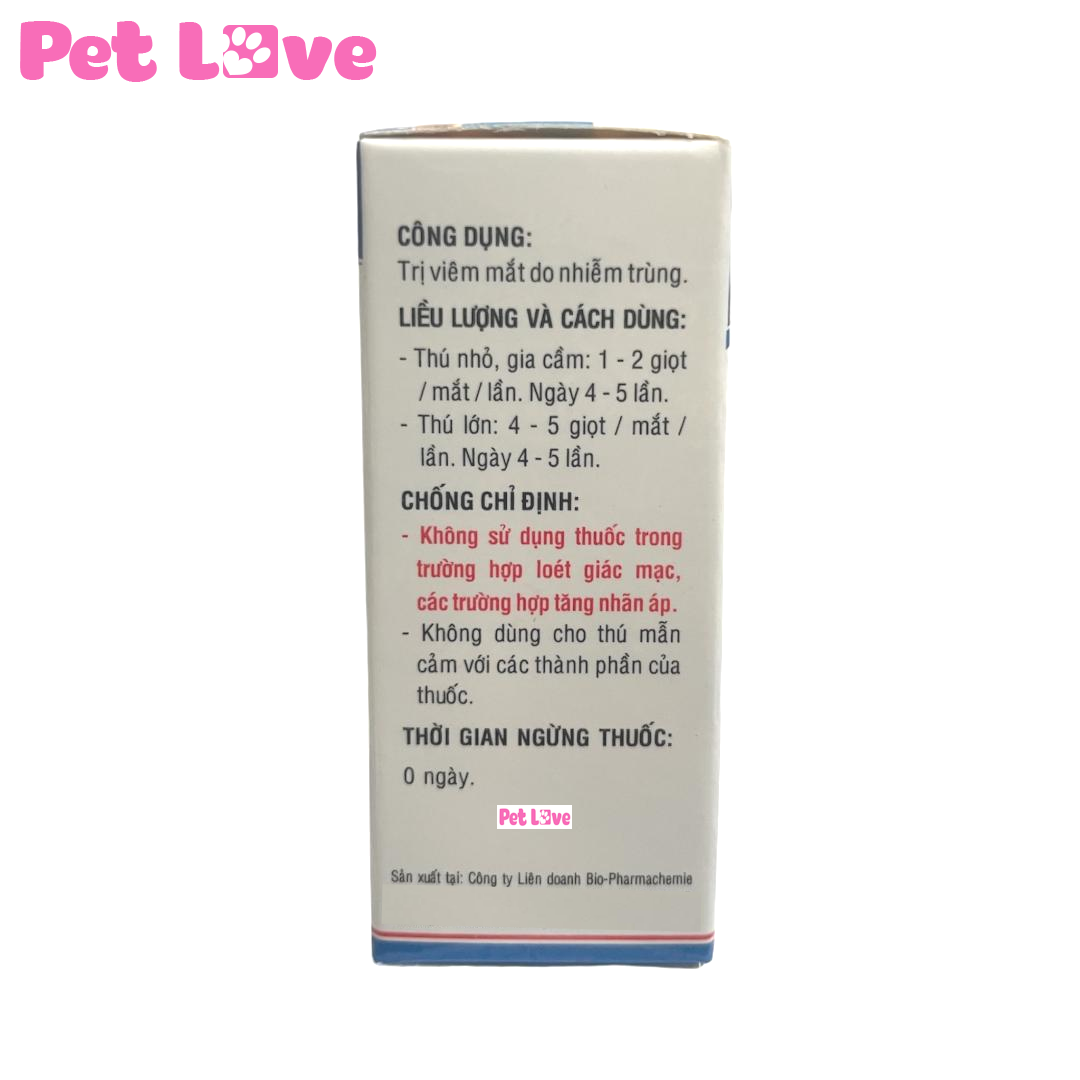 Bio Gentadrop nhỏ mắt chó mèo (chai 10ml)