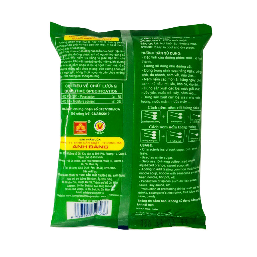 Đường phèn Anh Đăng dạng bột - 500g/túi