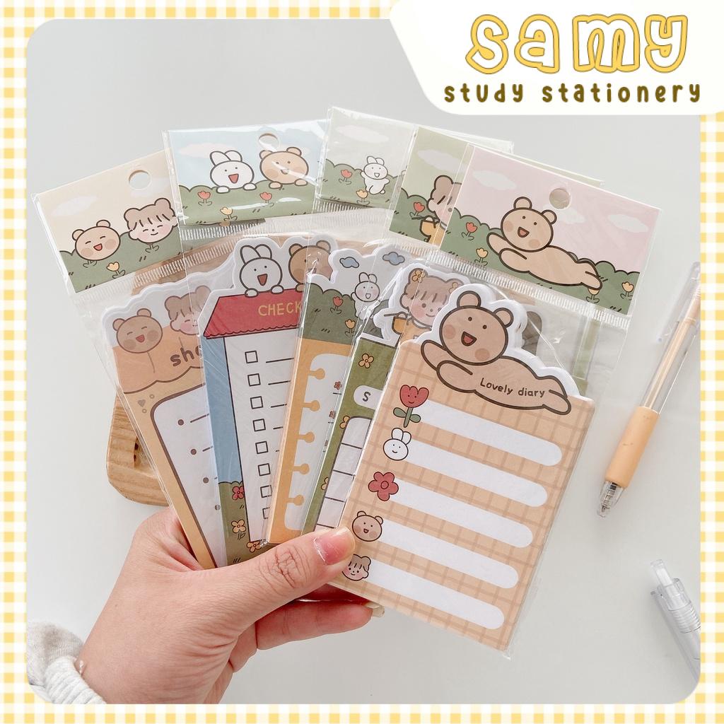 30 TỜ GIẤY NOTE CHỦ ĐỀ HOẠT HÌNH DỄ THƯƠNG