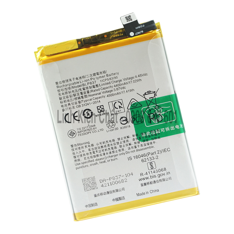 Pin cho điện thoại realme 8 pro rmx3081 4500mah zin