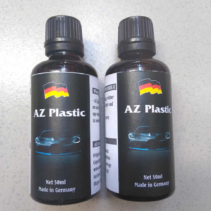 BỘ 2 CHAI LÀM MỚI VÀ PHỤC HỒI NHỰA ĐEN, NHỰA NHÁM HIỆU AZ, 50ml (AZ Plastic – Restore plastic, 50ml)