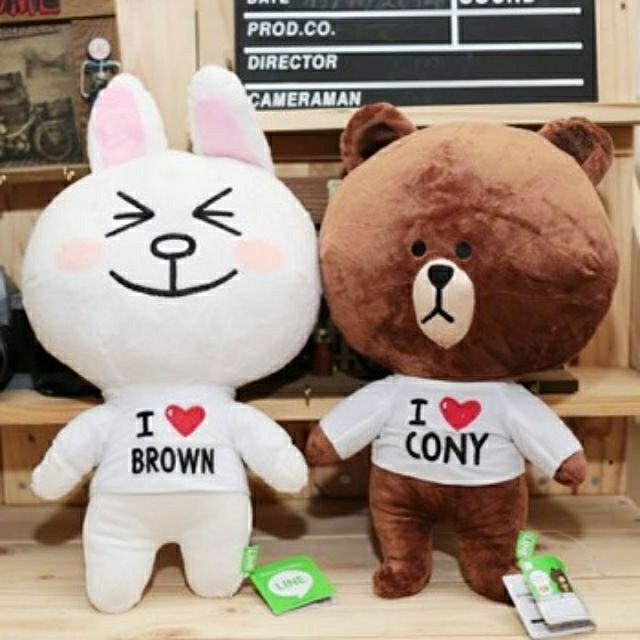 Cặp đôi gấu bông gấuu Brown và thỏ Cony siêu dễ thương