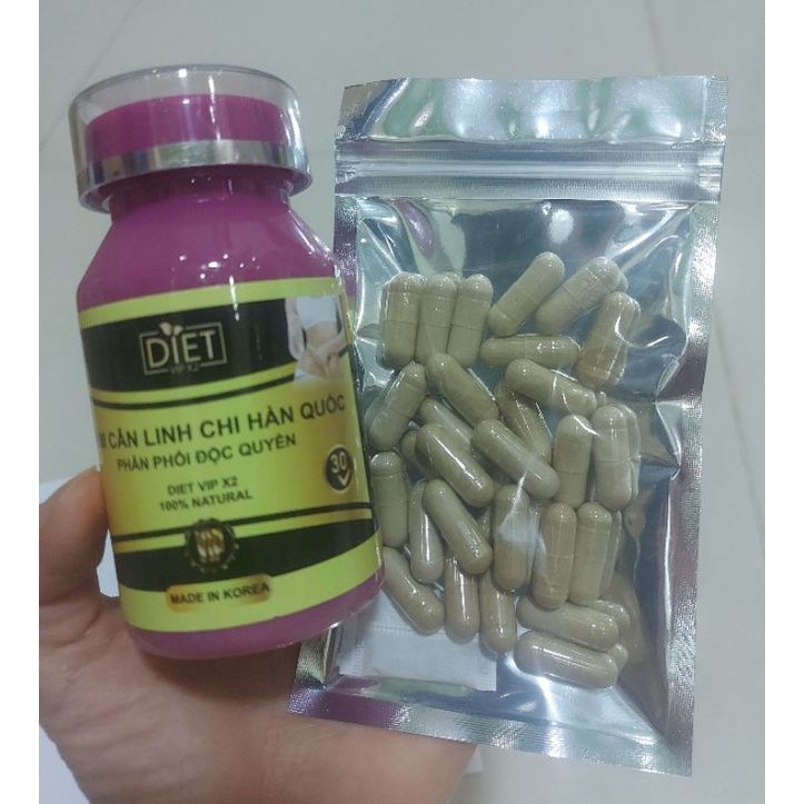 Giảm cân cấp tốc - Giảm cân linh chi Hàn Quốc DIET VIP X2