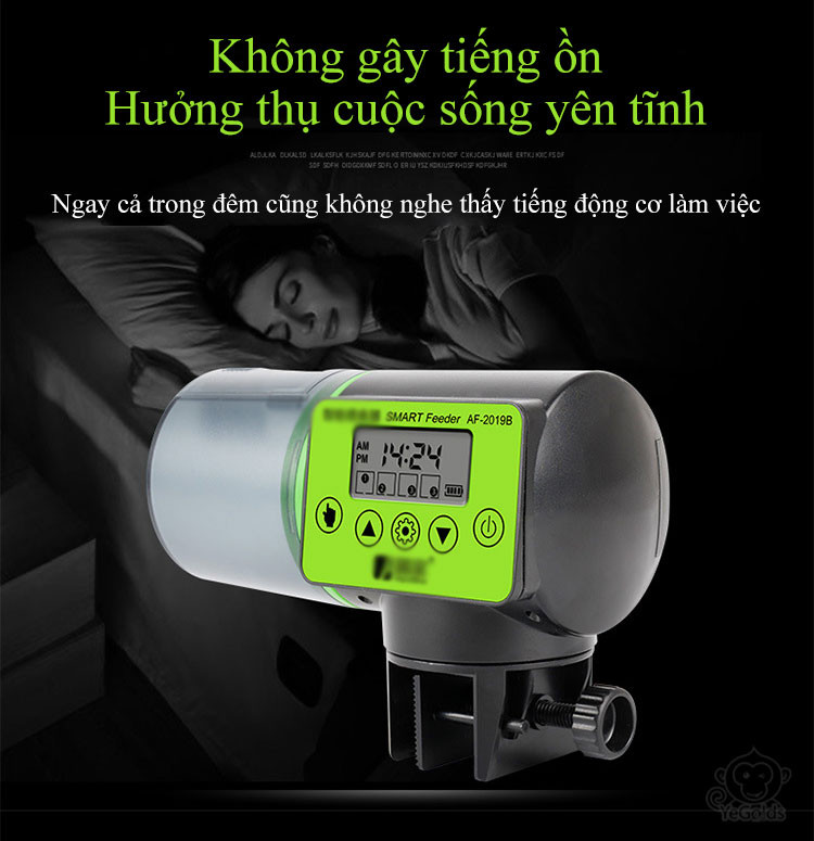 Hanrui - Máy Cung Cấp Thức Ăn Cho Cá Tự Động LCD