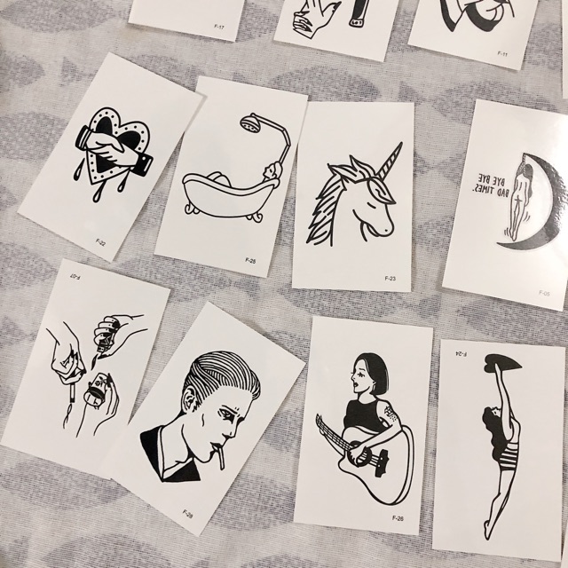 Set 30 tấm hình xăm dán mini