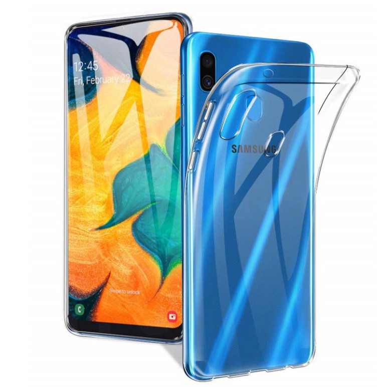 Ốp Silicon dẻo Samsung Galaxy A20 (trong suốt)