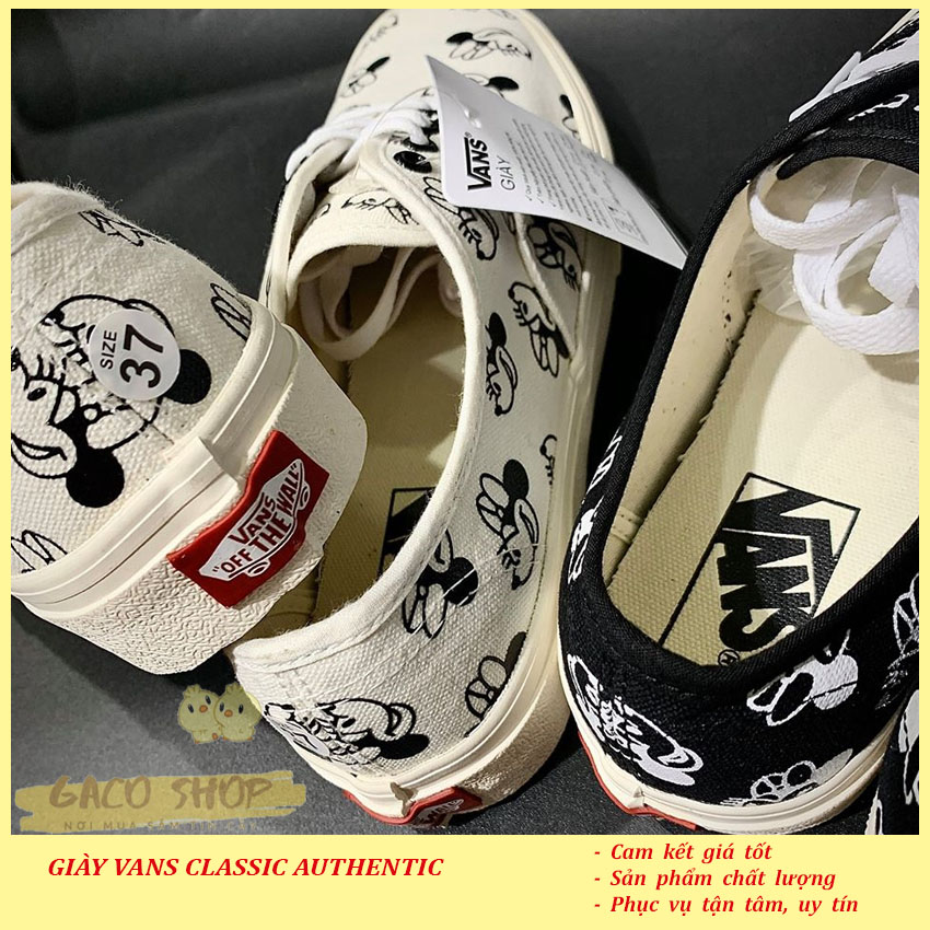 [FORM RỘNG] Giày thể thao Authentic Mickey Trắng [GACO SHOP]
