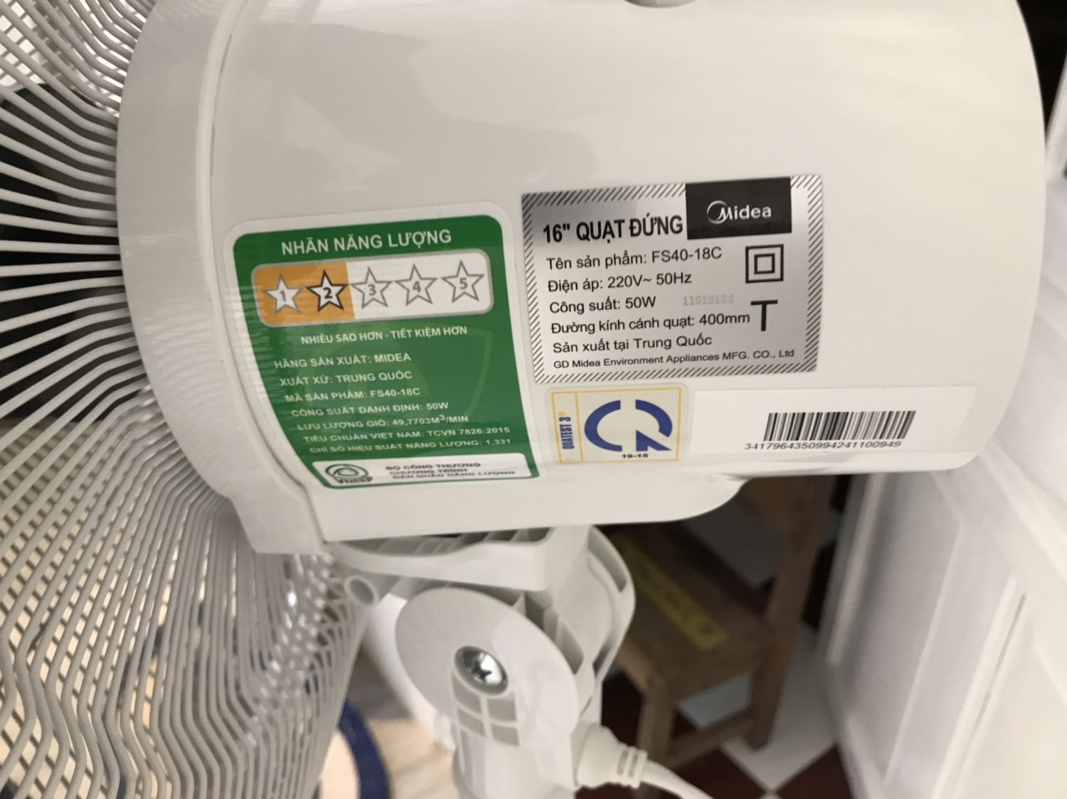Quạt điện Midea FS40-18C Hàng Chính Hãng