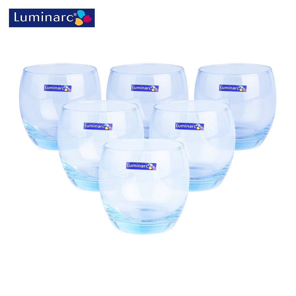 Bộ 6 ly thủy tinh thấp Luminarc Salto Ice Blue 320ml