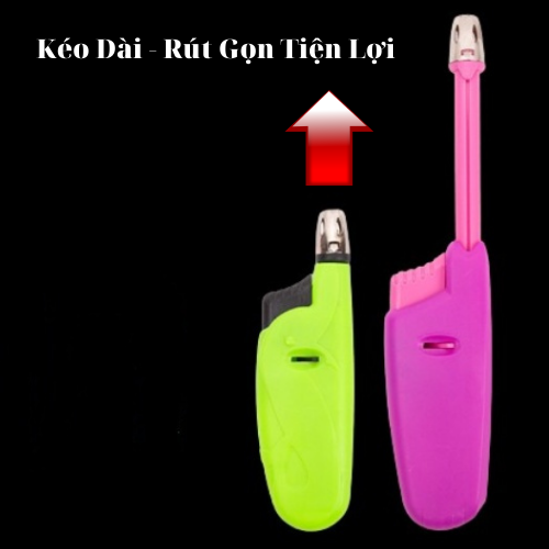 Bật Lửa Gas Mồi Bếp Rút Gọn ( Xài Gas - Nhiều Màu ) Bật Lửa Đốt Nến Thơm, Mồi Bếp Dùng Cho Bếp Gas, Bếp Cồn ( KHÔNG GAS)
