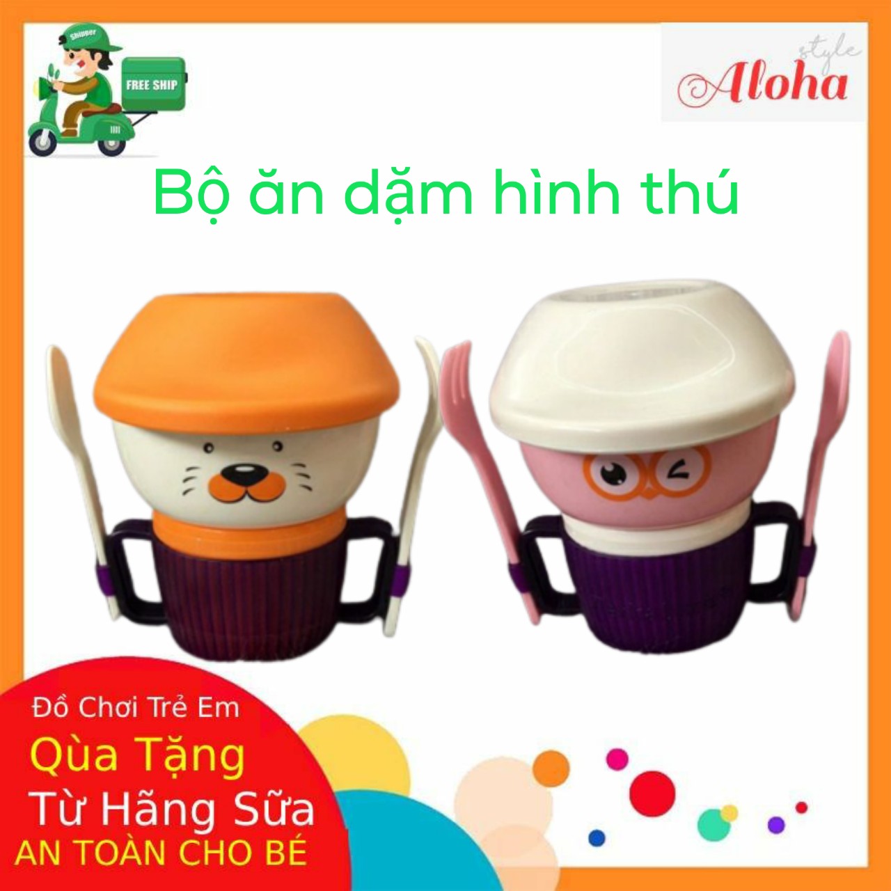 Bộ ăn dặm cho bé hình thú siêu dễ thương - Quà tặng từ sữa Pediasure