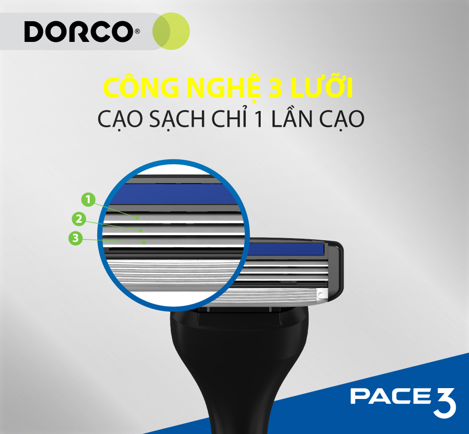 Dạo râu 3 lưỡi DORCO PACE 3