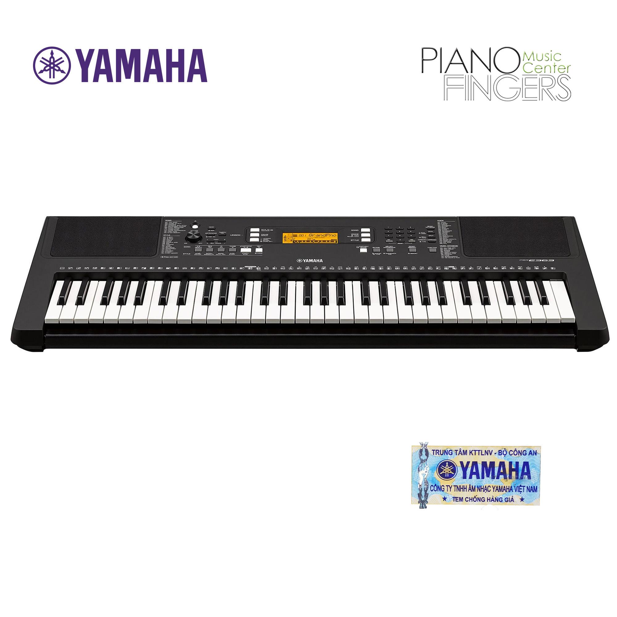Đàn organ Yamaha PSR-E363 (Đen) Piano Fingers