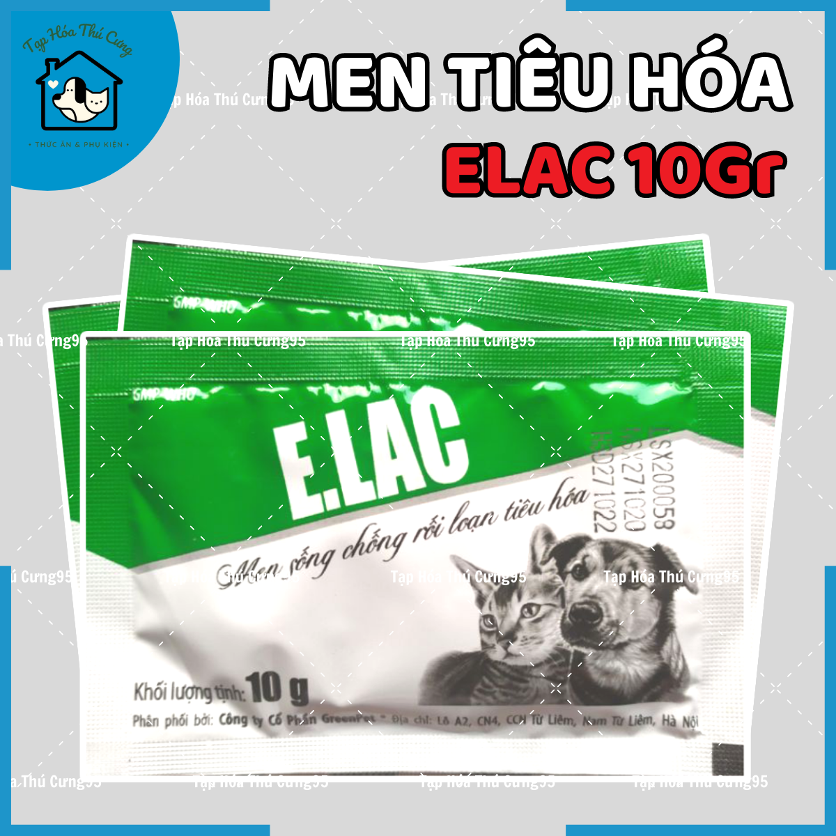 Men tiêu hóa ELAC cho thú cưng chó mèo
