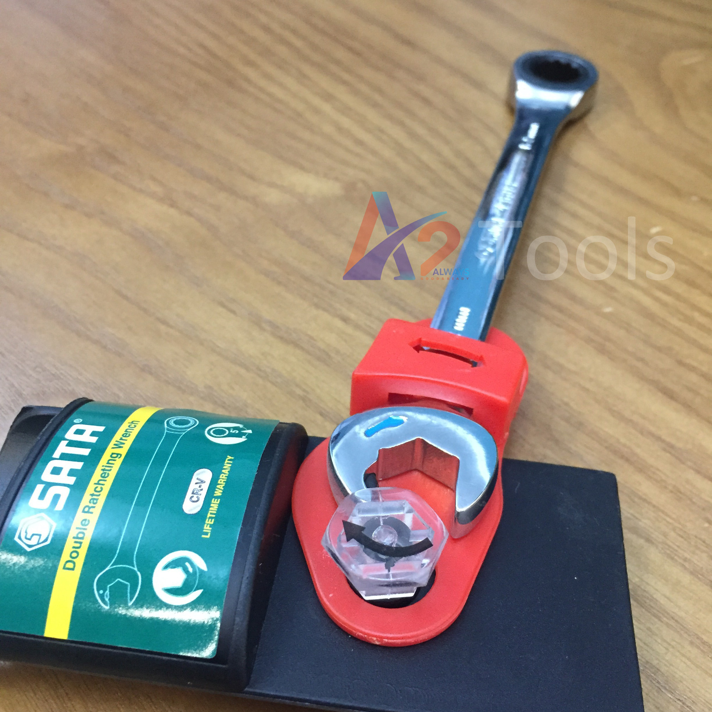 Cờ lê vòng miệng tự động Sata 43608