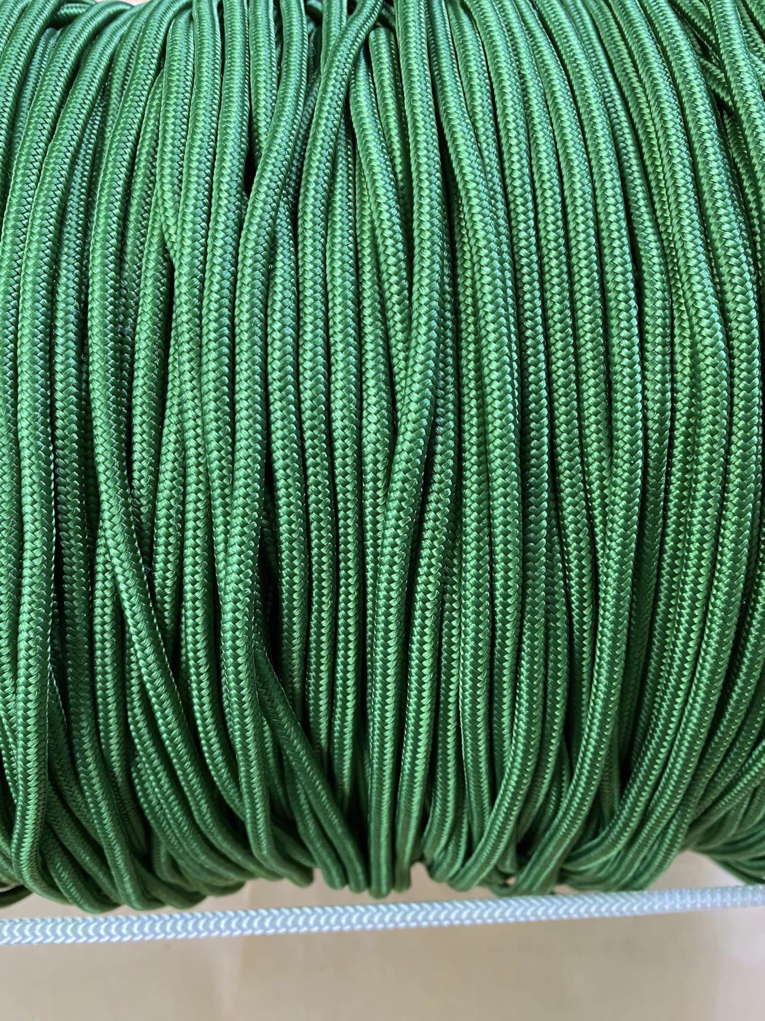 Dây dù tròn đường kính 4mm , màu xanh