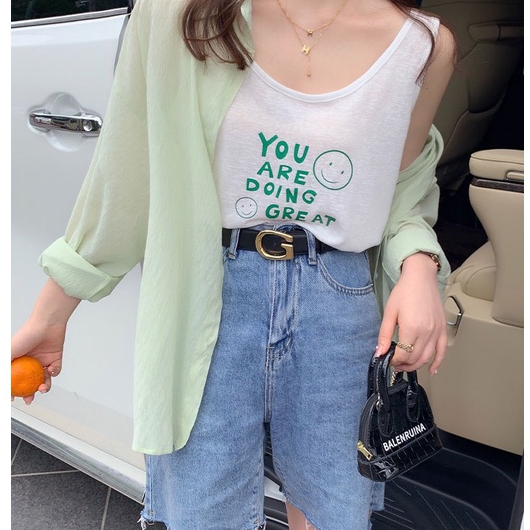 Áo thun ba lỗ nữ chất cotton in hình thời trang anhstore áo 3 lỗ nữ thun in hình phong cách hàn quốc