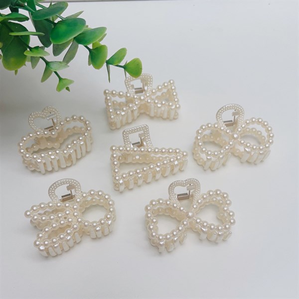 Set 6 kẹp càng cua đính hạt sang chảnh