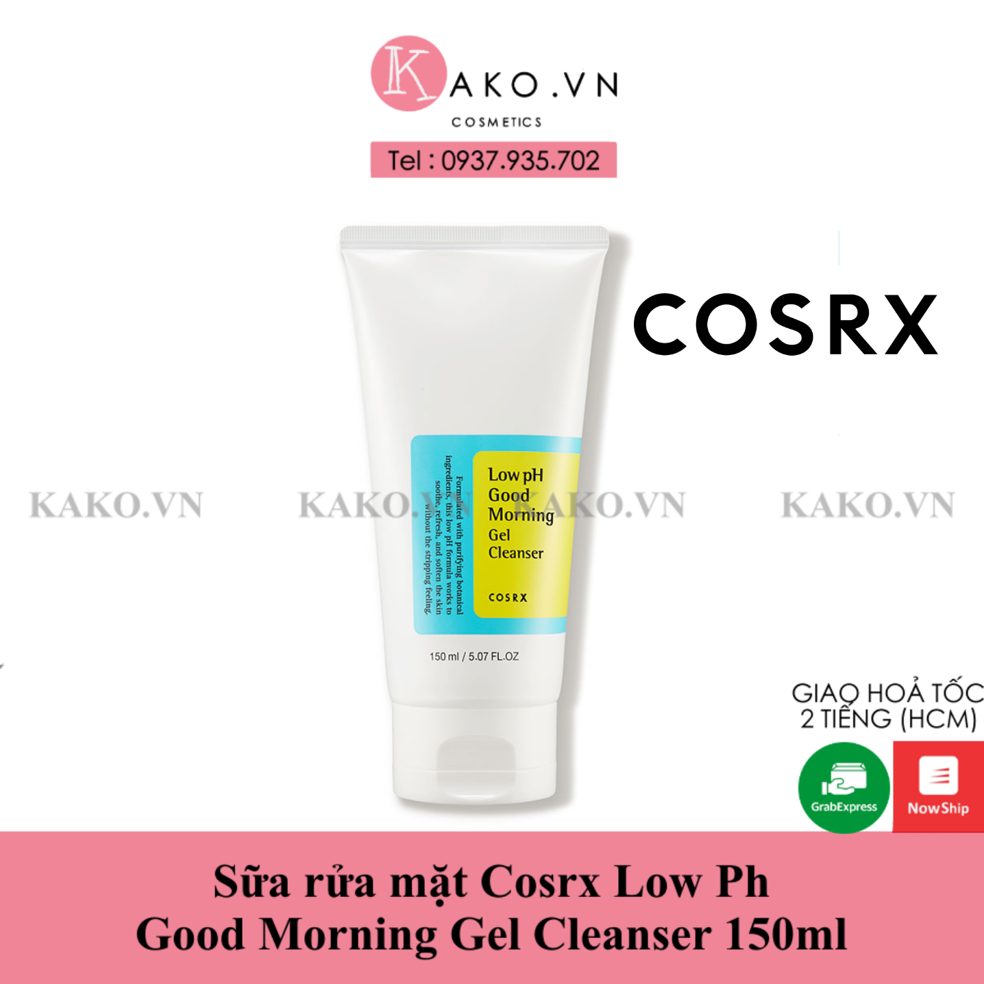 (150ml) Sữa Rửa Mặt Cosrx Low Ph Good Morning Gel Cleanser