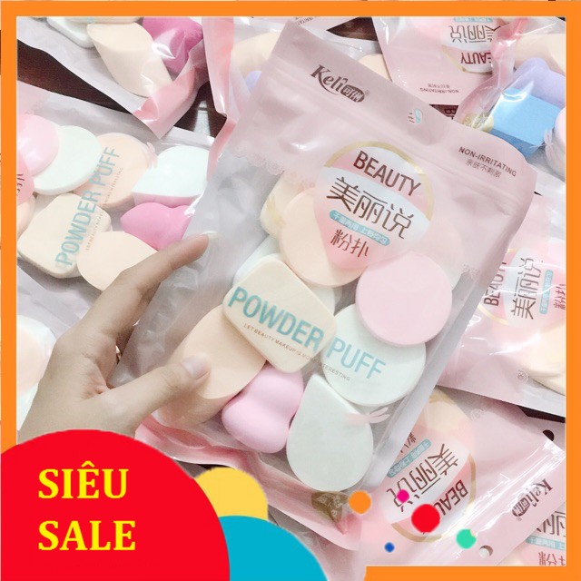 Set 13 Bông Mút Trang Điểm KELI Siêu Mềm Mịn