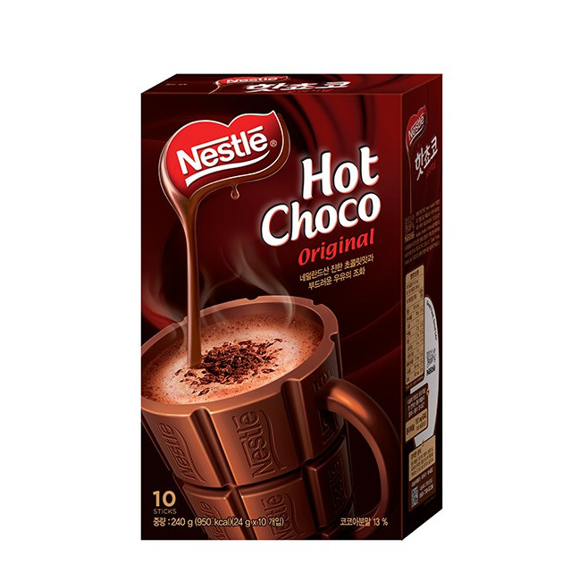 Bột cacao NESTLE hot choco 12(10x24gr) hộp giấy